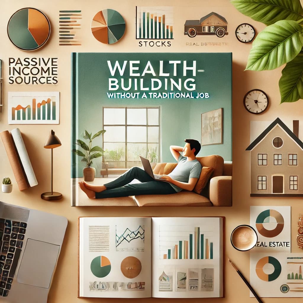 Illustration of pathways to wealth without a traditional job.