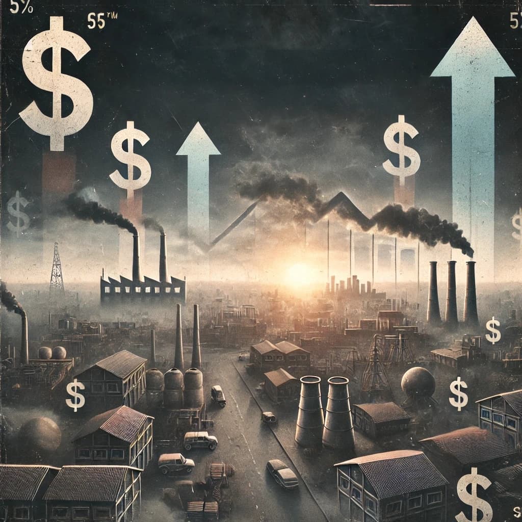 Un gráfico económico que simboliza la estanflación